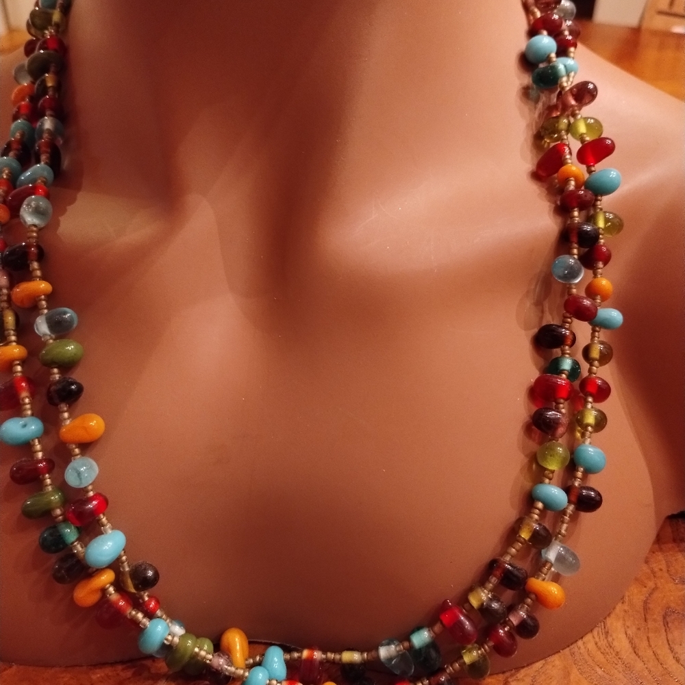 SAVE: Vibrant Multistrand Beaded Necklace